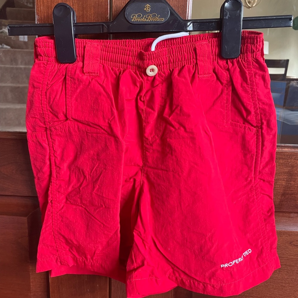 Properlyted Bright Red Swim Shorts kids